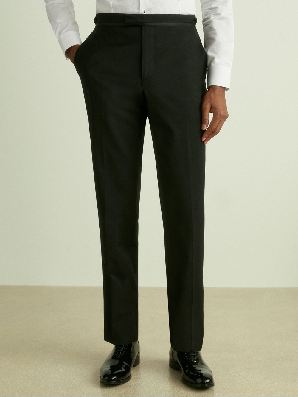 Reiss Men's Venice Black Dress Tuxedo Pants 30 x 37